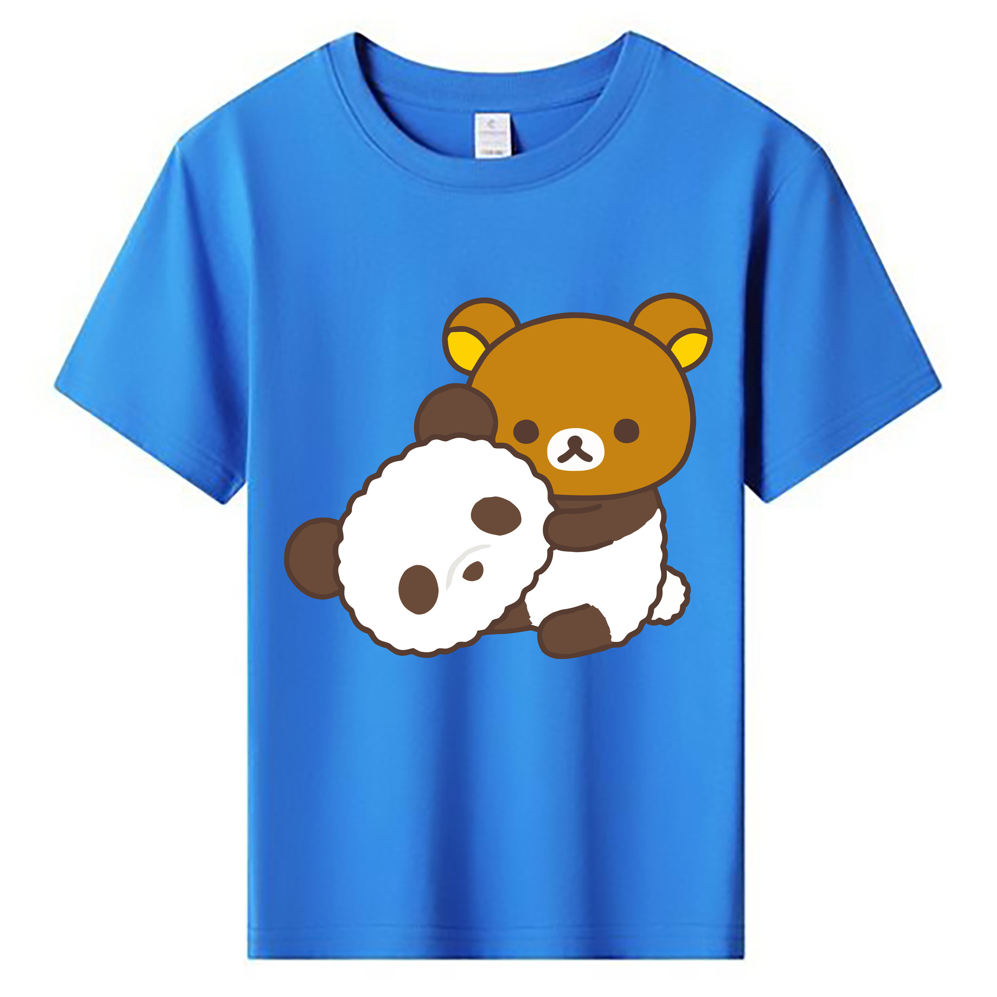 （画像用） リラックマ リラックマ キイロイトリ Rilakkuma Korilakkuma Kiiroitori 綿100％キッズTシャツ（フロントプリント）